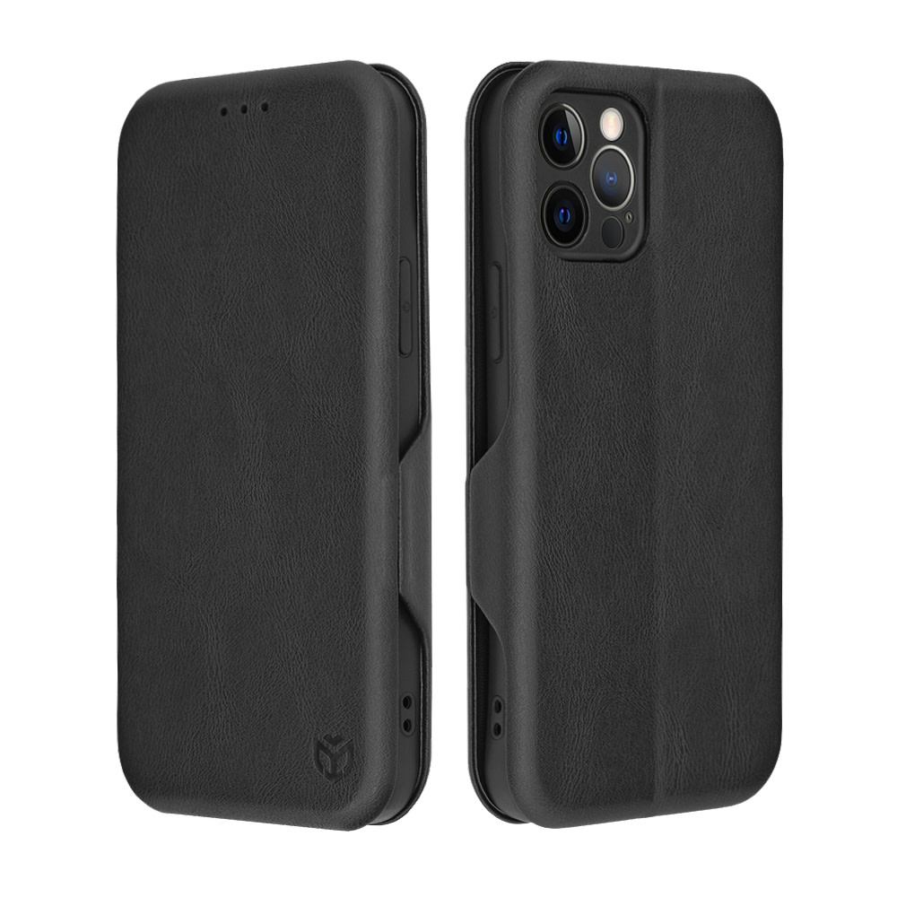 Nyitható tok Techsuit "Safe Wallet Plus" iPhone 12 Pro készülékekhez - fekete