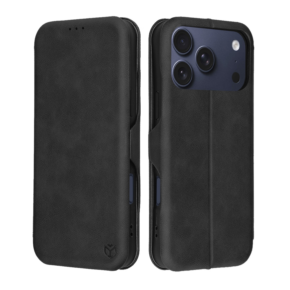 Nyitható tok Techsuit "Safe Wallet Plus" iPhone 17 Pro készülékekhez - fekete