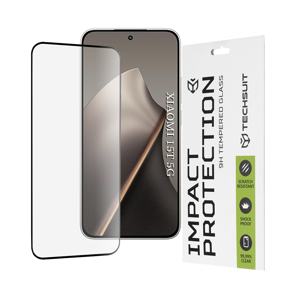 Prémium 3D Full Body üvegfólia Techsuit Xiaomi 15T készülékekhez - fekete