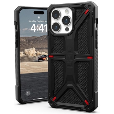 Tok UAG "Monarch" iPhone 15 Pro Max készülékekhez - kevlar black
