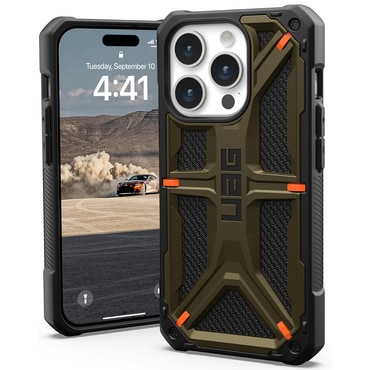 Tok UAG "Monarch" iPhone 15 Pro készülékekhez - kevlar element green
