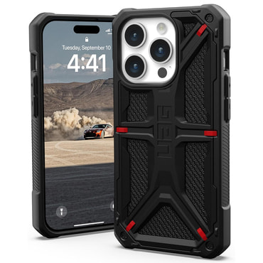 Tok UAG "Monarch" iPhone 15 Pro készülékekhez - kevlar black
