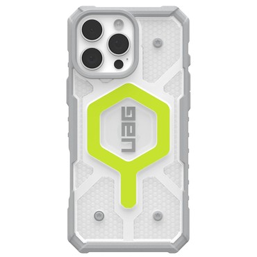 Tok UAG "Pathfinder Clear MagSafe" iPhone 16 Pro készülékekhez - active neon