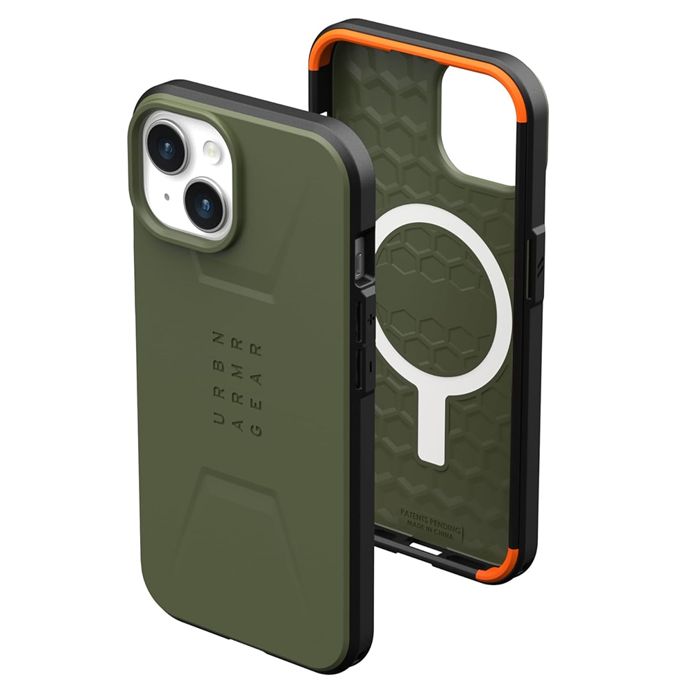 Tok UAG "Civilian" iPhone 15 készülékekhez - olive drab
