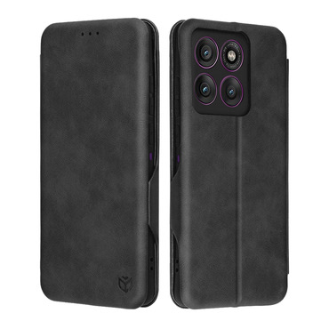 Nyitható tok Techsuit "Safe Wallet Plus" Motorola Edge 60 Pro készülékekhez - fekete Nyitható tok Techsuit "Safe Wallet Plus" Motorola Edge 60 Pro készülékekhez - fekete