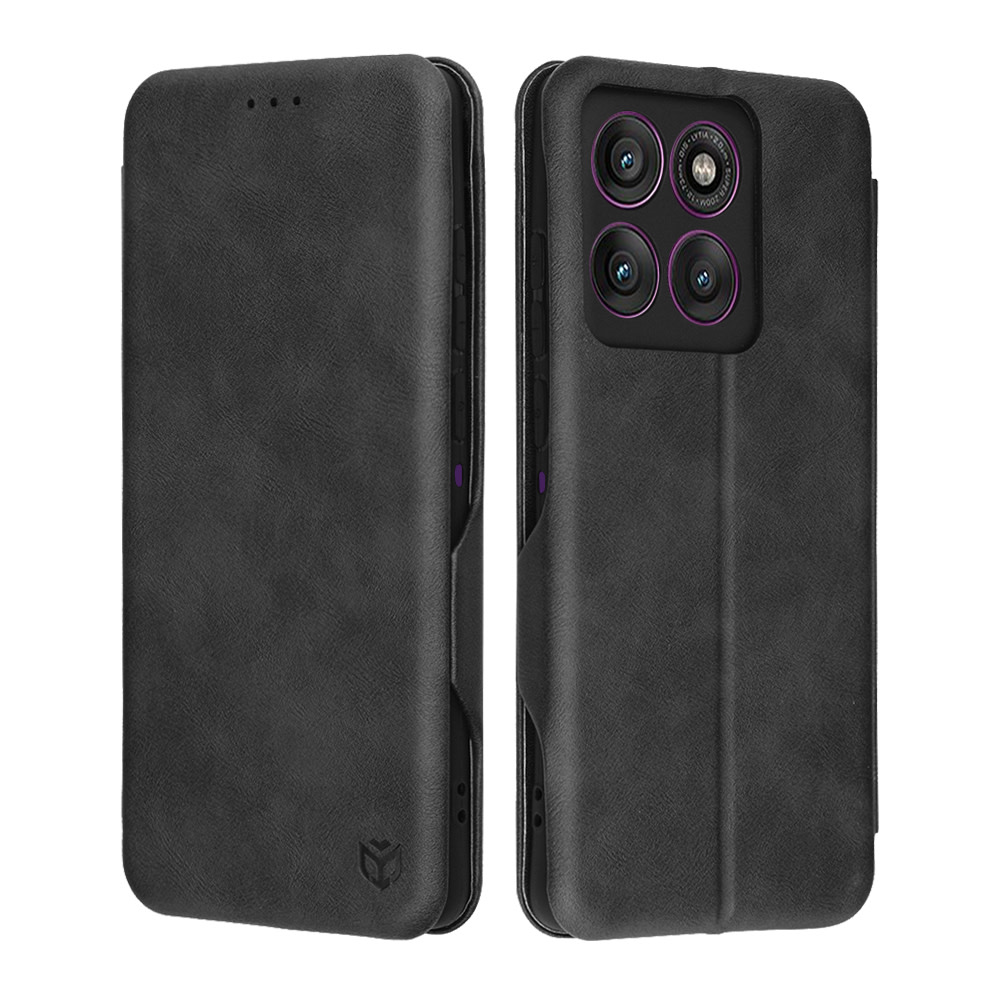 Nyitható tok Techsuit "Safe Wallet Plus" Motorola Edge 60 Pro készülékekhez - fekete
