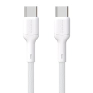 Dudao "L9C" fonott USB-C–USB-C töltő- és adatkábel 65W, PD technológiával – 2 m – fehér Dudao "L9C" fonott USB-C–USB-C töltő- és adatkábel 65W, PD technológiával – 2 m – fehér