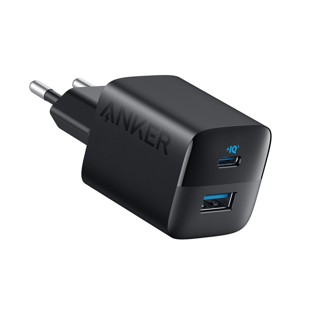 Fali töltő Anker "323" 33W USB-C és USB-A bemenettel – fekete