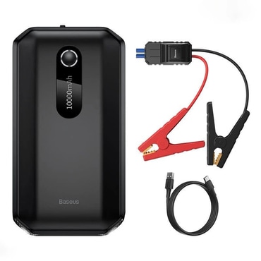 Baseus "Super Energy Air" akkumulátor- és power bank töltő beépített lámpával, 10.000 mAh – fekete Baseus "Super Energy Air" akkumulátor- és power bank töltő beépített lámpával, 10.000 mAh – fekete