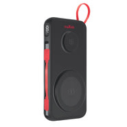 Maxlife "MXPB" 3 az 1-ben power bank egy USB-C és egy USB-A bemenettel, beépített kihúzható USB-C kábellel és vezeték nélküli QI töltéssel, 22,5W – 10.000 mAh – fekete