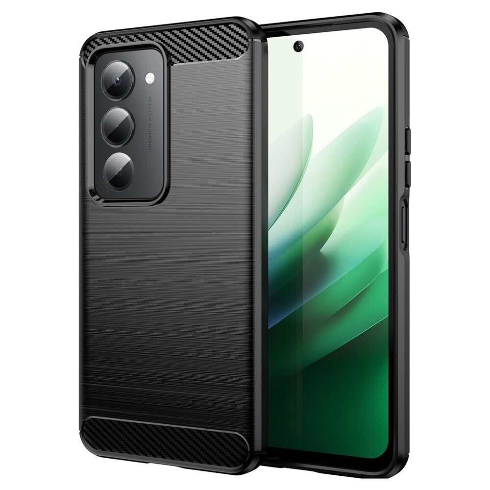 TPU gél tok "Brushed Carbon" Xiaomi Redmi 15 4G készülékekhez - fekete