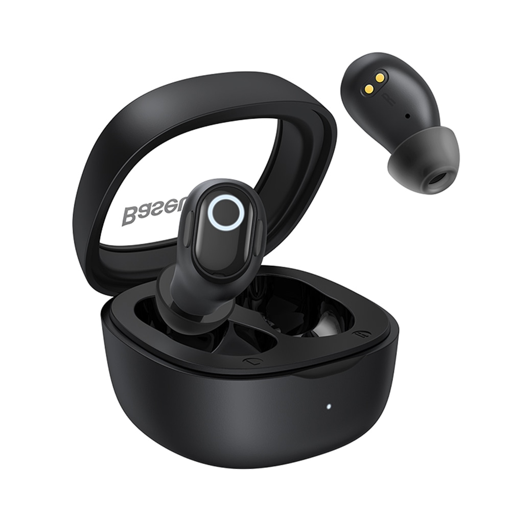 Vezeték nélküli fülhallgató Baseus "Bowie WM02" Bluetooth 5.3-mal és 25 órás akkumulátorral - fekete