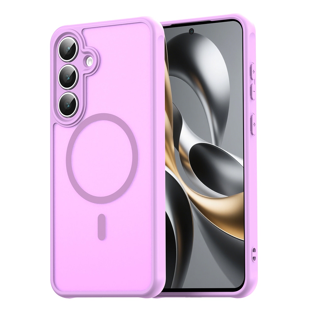 Hibrid tok "HaloFrost II MagSafe" Samsung Galaxy S25 FE készülékekhez - pink