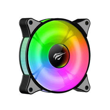 Számítógépes ventilátor Havit "F2095" RGB világítással, akár 1800 RPM – fekete