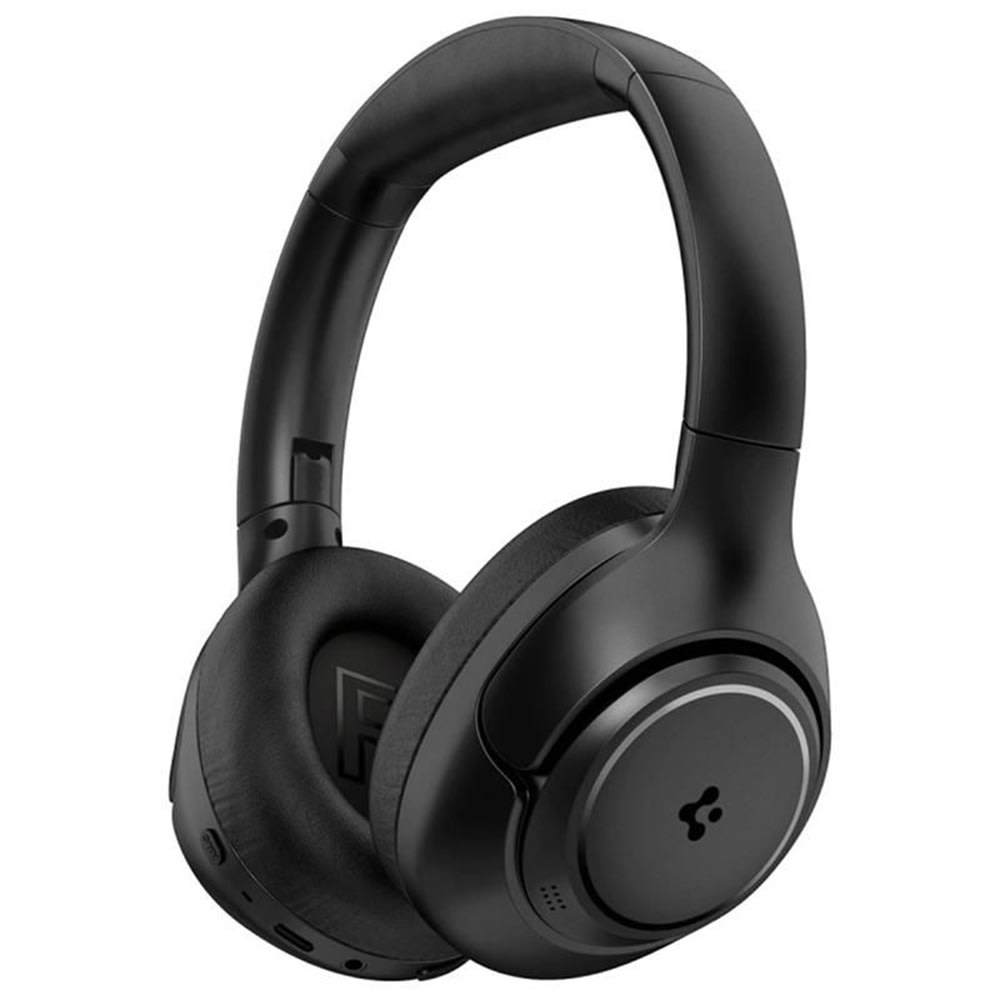 Vezeték nélküli Over-Ear Bluetooth fejhallgató Spigen SA2403 aktív zajcsökkentő technológiával, Bluetooth 5.4-gyel és alacsony késleltetéssel - fekete