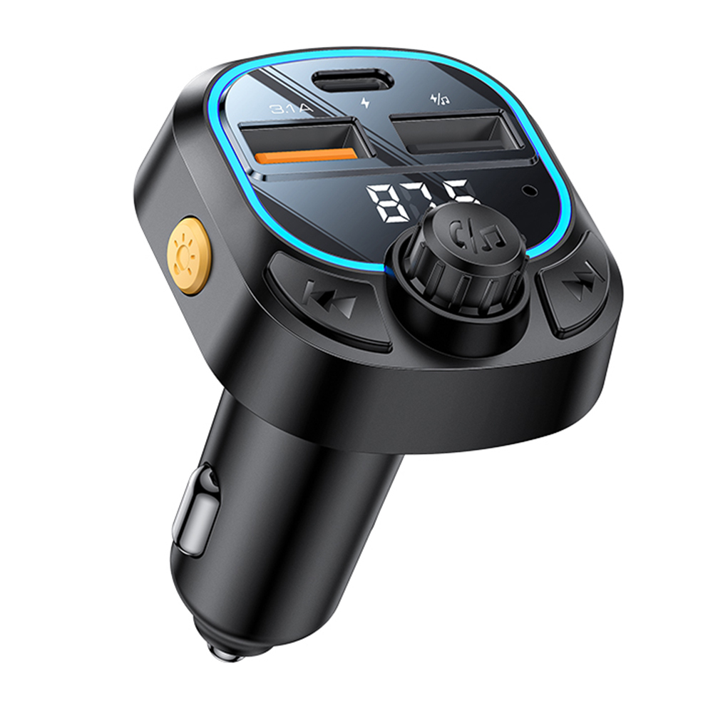 FM adó és autós töltő Yesido Y70 Bluetooth 5.3-mal és 15W gyorstöltéssel - fekete ✅