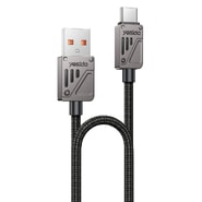 USB-A – USB-C fonott töltő- és adatkábel Yesido "CA135C" 3A, 480 Mbps és gyorstöltés – 1.2 m – fekete