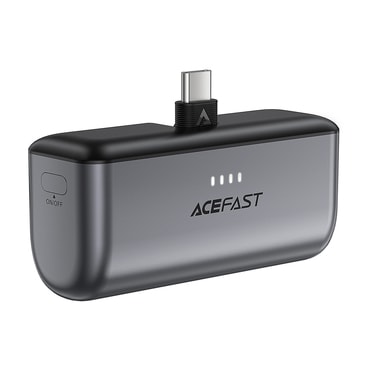 Acefast M9 power bank 5000 mAh kapacitással, LED jelzővel és dupla USB-C kimenettel - fekete