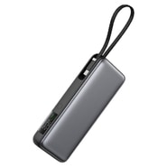 Acefast M22 power bank 20000 mAh kapacitással, PD130W gyorstöltéssel, 2x USB-C és 1x USB-A kimenettel, valamint beépített USB-C kábellel - szürke