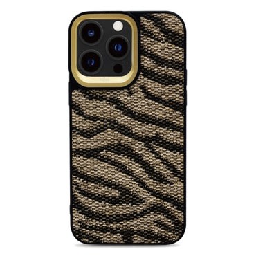 Kajsa "Glamorous Collection Wild III" tok állatmintával iPhone 15 Plus-hoz – barna