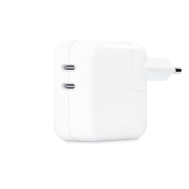 Eredeti Apple fali töltőadapter két USB-C porttal, 35W (MW2K3ZM/A)