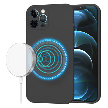 Techsuit SoftFlex MagSafe szilikon tok iPhone 12 Pro Max készülékhez - fekete