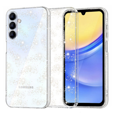 Átlátszó TPU gél tok Techsuit "SparkleSkin” Samsung Galaxy A15 készülékekhez