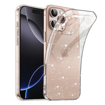 Átlátszó TPU gél tok Techsuit "SparkleSkin” iPhone 16 Pro Max készülékekhez