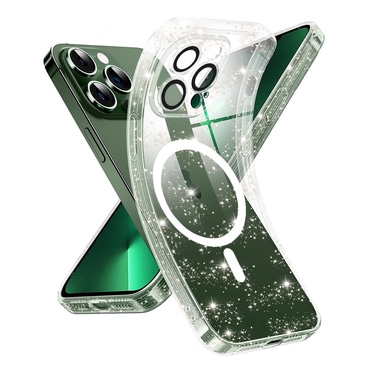 Átlátszó TPU gél tok Techsuit "SparkleSkin Mag” iPhone 13 Pro Max készülékekhez