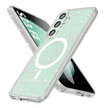 Átlátszó TPU gél tok Techsuit "SparkleSkin Mag” Samsung Galaxy S23 FE készülékekhez