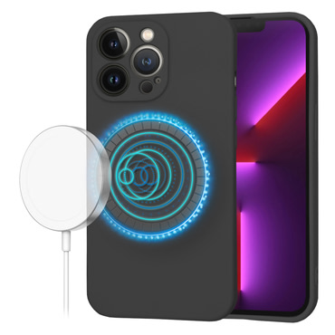 Techsuit SoftFlex MagSafe szilikon tok iPhone 13 Pro készülékhez - fekete