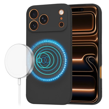 Techsuit SoftFlex MagSafe szilikon tok iPhone 17 Pro Max készülékhez - fekete