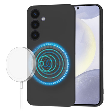 Techsuit SoftFlex MagSafe szilikon tok Samsung Galaxy S24 Plus készülékhez - fekete