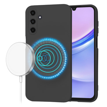 Techsuit SoftFlex MagSafe szilikon tok Samsung Galaxy A15 készülékhez - fekete