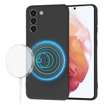 Techsuit SoftFlex MagSafe szilikon tok Samsung Galaxy S21 készülékhez - fekete