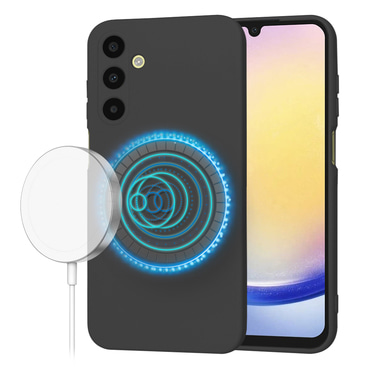 Techsuit SoftFlex MagSafe szilikon tok Samsung Galaxy A25 készülékhez - fekete