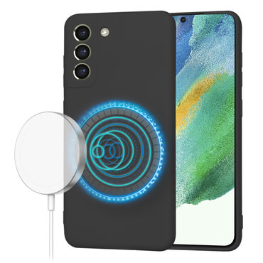 Techsuit SoftFlex MagSafe szilikon tok Samsung Galaxy S21 FE 5G készülékhez - fekete