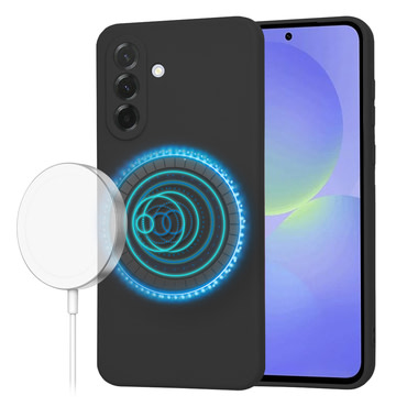 Techsuit SoftFlex MagSafe szilikon tok Samsung Galaxy A36 készülékhez - fekete