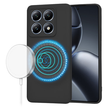 Techsuit SoftFlex MagSafe szilikon tok Xiaomi 14T Pro készülékhez - fekete