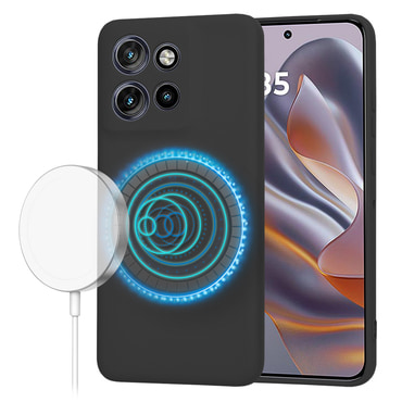 Techsuit SoftFlex MagSafe szilikon tok Motorola Edge 50 Neo készülékhez - fekete