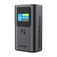 Choetech B701 power bank 10000 mAh PD30W gyorstöltéssel, TFT kijelzővel és 3 kimenettel - szürke