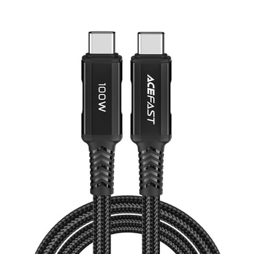 USB-C – USB-C fonott töltő- és adatkábel Acefast "C4-03" 100W és 480 Mbps – 2 m – fekete