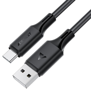 USB-A – USB-C töltő- és adatkábel Acefast "C17-04" 3A és 480 Mbps – 1.2 m – fekete