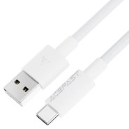 USB-A – USB-C töltő- és adatkábel Acefast "C18-04" 3A és 480 Mbps – 1.2 m – fehér