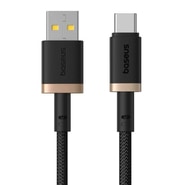USB-USB-C töltő- és adatkábel Baseus Dura Series - 60W, 480Mbps - 2 m - arany/fekete