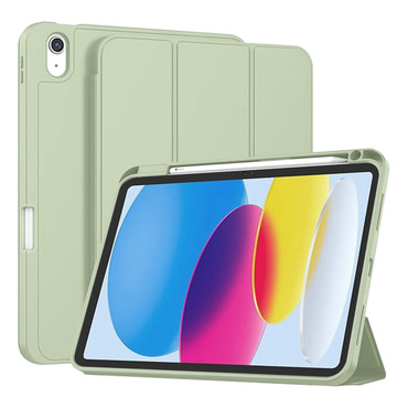 Techsuit "Flex Trifold” tok ceruzatartóval iPad 10.9 2022 / iPad 2025 készülékhez - matcha green
