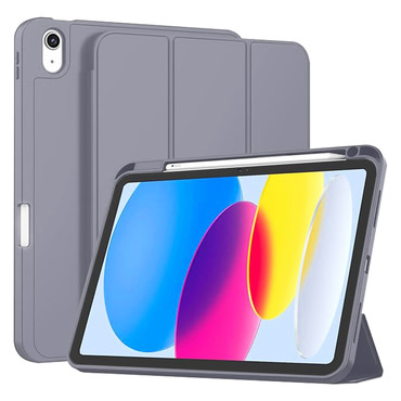 Techsuit "Flex Trifold” tok ceruzatartóval iPad 10.9 2022 / iPad 2025 készülékhez - purple
