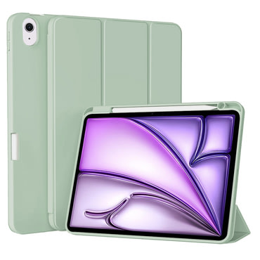 Techsuit "Flex Trifold” tok ceruzatartóval iPad Air 11 2024 / Air 11 2025 készülékhez - matcha green