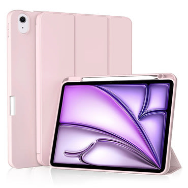 Techsuit "Flex Trifold” tok ceruzatartóval iPad Air 11 2024 / Air 11 2025 készülékhez - pink