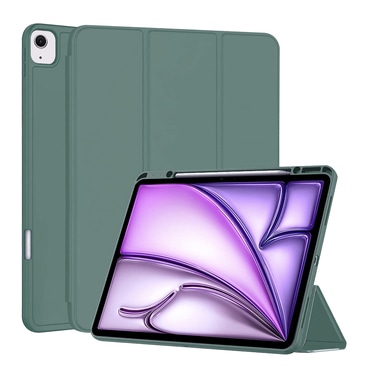 Techsuit "Flex Trifold” tok ceruzatartóval iPad Air 13 2024 / iPad Air 13 2025 / iPad Air 13 2026 készülékhez - green